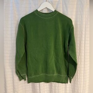 Retro Oversized Vintage Style Green Crewneck Sweatshirt